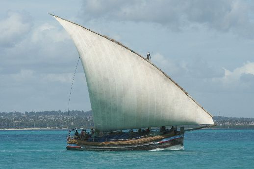 Typowa łódź zanzibarskich rybaków